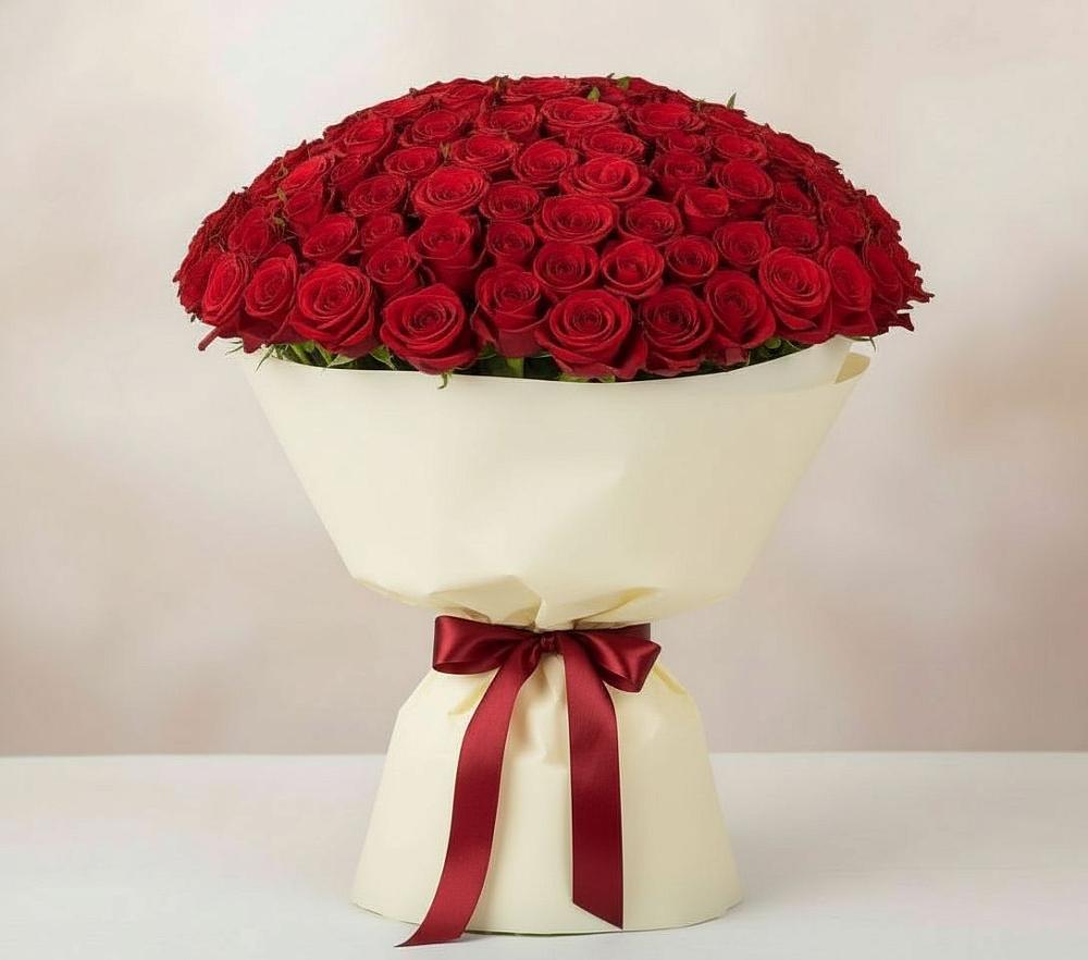 Букет 101 Красная роза Милано в Первомайском Оренбургский район