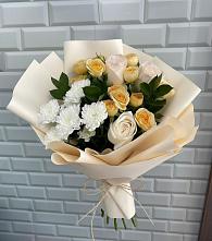 Букет цветов из:  Розы и Хризантемы в Первомайском Оренбургский район