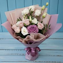 Букет цветов из:  Розы и Лизиантусы #REPLACE_PRED# Первомайском Оренбургский район