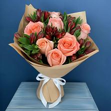 Букет цветов из:  Розы и Альстромерии в Первомайском Оренбургский район