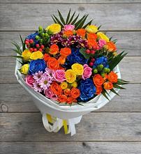Букет цветов из:  Розы и Хризантемы в Первомайском Оренбургский район