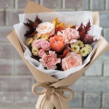 Букет цветов из:  Гвоздики, Хризантемы и Розы в Первомайском Оренбургский район