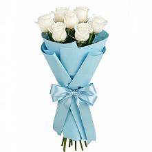 Букет 7 белых роз Проуд в Первомайском Оренбургский район