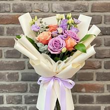 Букет цветов из:  Лизиантусы и Розы #REPLACE_PRED# Первомайском Оренбургский район