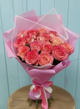 Букет 15 Розовых роз Равель #REPLACE_PRED# Первомайском Оренбургский район